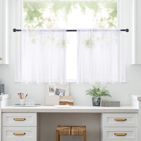 Iumwxz curtains Solid Colour Short Curtains Curtains Semi Kitchen Bathroom Thin Curtains Home Curtains blackout curtains Rollback