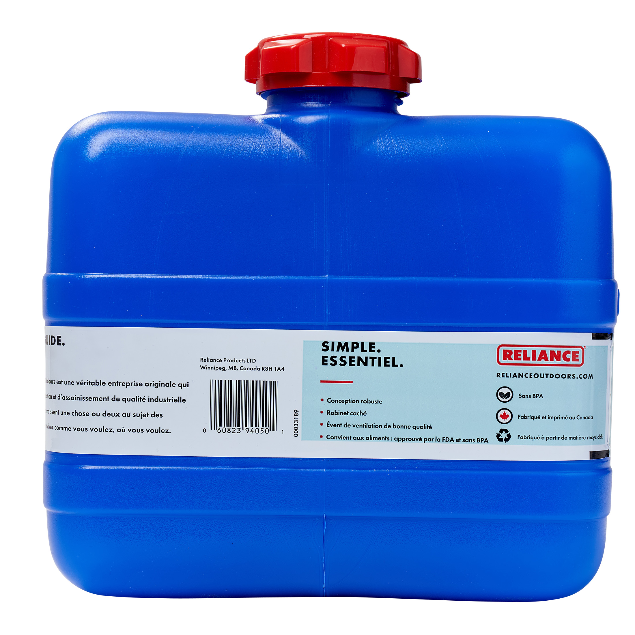 Reliance Aqua-Tainer 4G/15L Water Container, 1 Pack