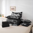 thumbnail image 4 of YST Dark Gray Marbling Bedding Comforter Set Abstract Geometry 7-Piece Bed in a Bag, Full Size, 4 of 4