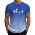 thumbnail image 4 of LUOGENLI T-shirts pour Homme pour Hommes T-Shirt Dégradé 3D à Manches Courtes à Col Rond T-Shirt Homme T-shirts Amusants T-shirts Graphiques T-shirts de Pâques pour Homme T-Shirt Graphique Saint-Valentin Bleu Clair TG, 4 of 4