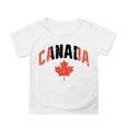 thumbnail image 1 of T-shirt à Manches Courtes pour Filles de la Fête du Canada, Col Rond d'Été, Coupe Décontractée, Chandails de Base, 1 of 4