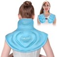 thumbnail image 1 of Neck Shoulder Ice Pack, Large Hot & Cold Compress Shoulder Therapy Wrap -Reusable Gel Cold Pack Wrap for Upper Back Pain Relief, Swelling, Injuries, Cooler, Bruises-Flexible Microwaveable Heating-Blue, 1 of 1