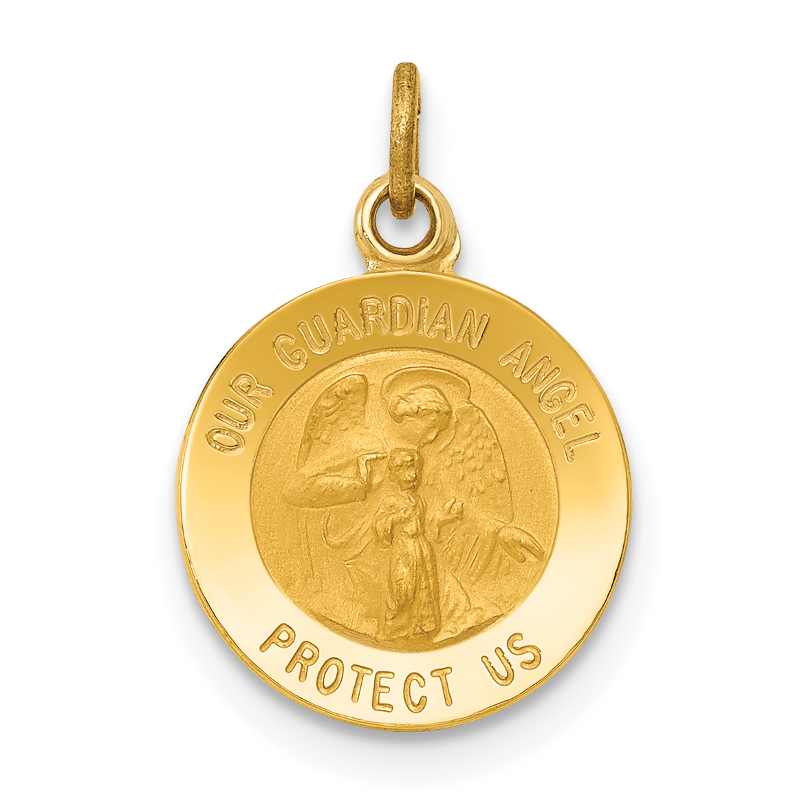 Médaille Ange Gardien en Or Jaune 14K