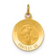 thumbnail image 1 of 14K Yellow Gold Guardian Angel Medal Charm, 1 of 2
