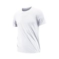 thumbnail image 1 of LNWUY Men's Plus Size Short Sleeve UPF 50+ T-Shirt Quick Dry Rash Guard Athletic Running Swim Top Tee Performance Water Shirts White L, 1 of 6