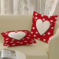 thumbnail image 3 of Housses de Coussin de la Saint-Valentin 20x20, Ensemble de 2, Coussins Décoratifs Blancs avec Cœurs d'Amour Rouges, Taie d'Oreiller Carrée pour la Saint-Valentin, Anniversaire, Style Ferme, Décoration de Fête, Housse de Coussin d'Extérieur pour Canapé, 3 of 6