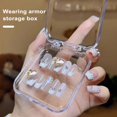 thumbnail image 3 of CNKOO 3Pcs Faux Clous Boîte de Rangement avec Couvercle en Plastique Transparent Perles Conteneur de Stockage Multifonctionnel Mini Boîte Vide Carrée pour Faux, 3 of 10