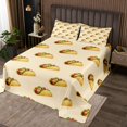 thumbnail image 1 of YST Taco Quilt Set Mexican Fast Food Coverlet Set Twin Mexican Party Decorations Bedspread Set, Delicious Food Cartoon Style Bedding Set With 1 Pillow Case, 1 of 4