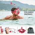 thumbnail image 4 of Snorkel Mask Foldable Diving Mask Set with Dry Top System and Camera Mount, Anti-Fog Professional Snorkeling Gear-B S, 4 of 5