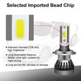 thumbnail image 4 of Kit de Conversion d'Ampoules de Phare DEL H7 Faisceau Haut-Bas Lampe Frontale 6000K Super Blanc, 4 of 7
