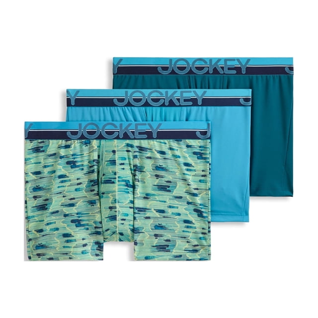 Jockey Men's Infinite Cool Microfiber Stretch 3.5" Trunk - 3 Pack