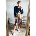 thumbnail image 3 of FOLUNSI Style-Savvy Mini Dress: Bishop Sleeves & Tiger Stripe Vibe, 3 of 5