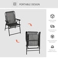 thumbnail image 4 of Outsunny Outdoor Folding Chair, Bungee Sling Foldable Chair, Grey, 4 of 10