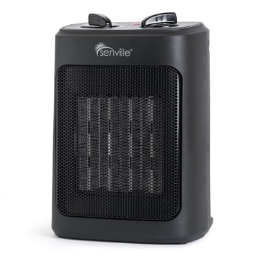 Senville Electric Space Heater with 3 Operating Modes, Adjustable Thermostat, Overheat and Tip-Over Protection, 1500W