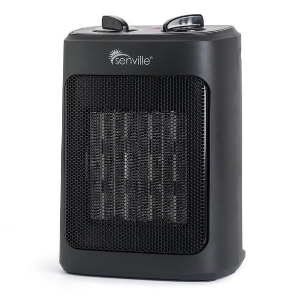 Senville Electric Space Heater with 3 Operating Modes, Adjustable Thermostat, Overheat and Tip-Over Protection, 1500W