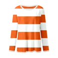 thumbnail image 4 of Zanarzt Chandails à Manches Longues Enfants Imprimé Automne Chandail à Manches Longues Col Rond Chemise Chemise Décontractée Hauts Basiques Orange,12-13 Ans, 4 of 4
