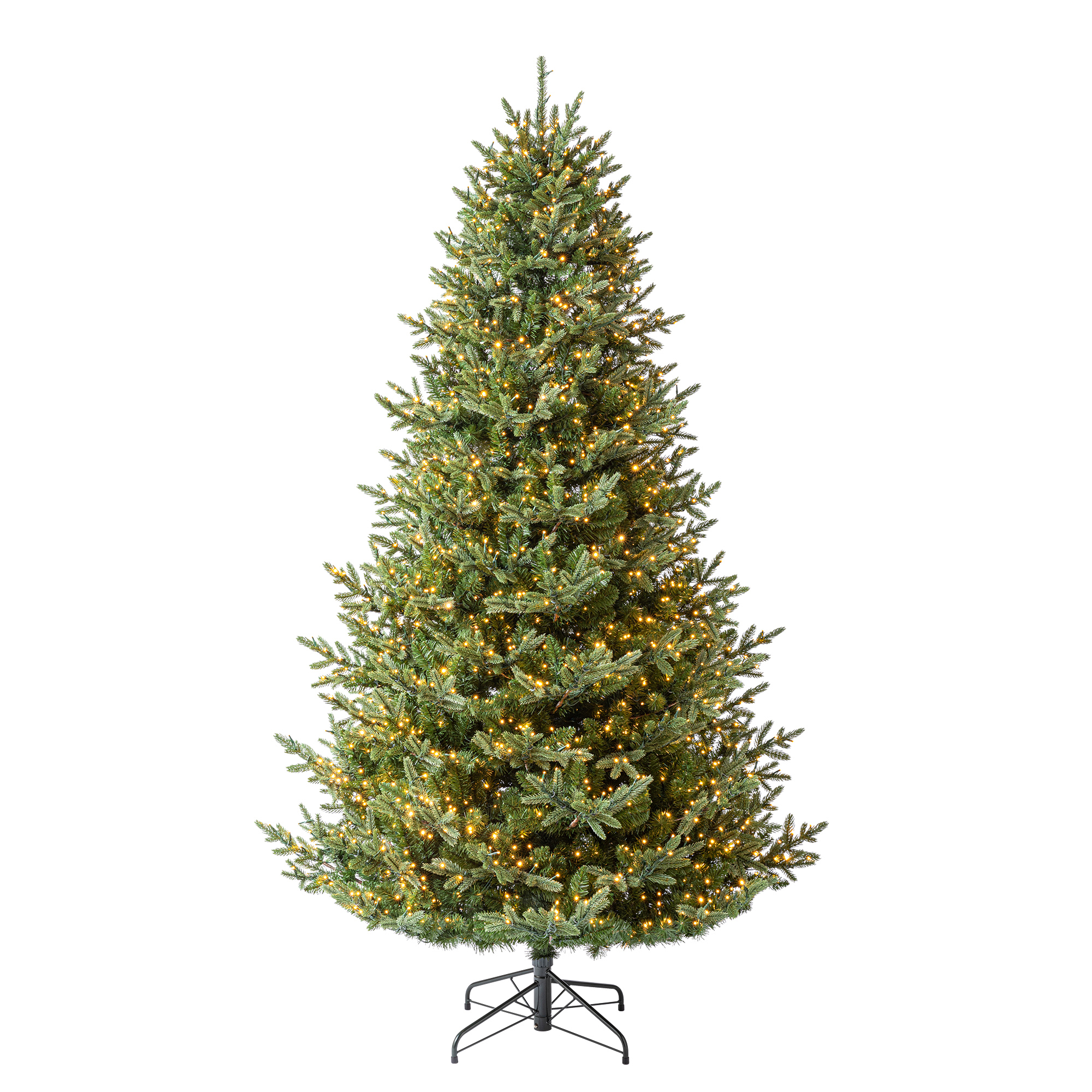 Holiday Time Arbre de Noël artificiel Épinette Complet Régulier Verona Pré-Éclairé de Simple Shape Quick SetMD 7.5 pi (2,29 m) en PE/PVC - Vert