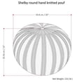 thumbnail image 5 of Pouf Rond Bohème en Tricot à la Main Shelby en Coton Sarcelle, 5 of 5