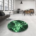 thumbnail image 4 of Ahgly Company Machine Washable Indoor Rectangle Transitional Dark Forest Green Area Rugs, 6' x 9', 4 of 7