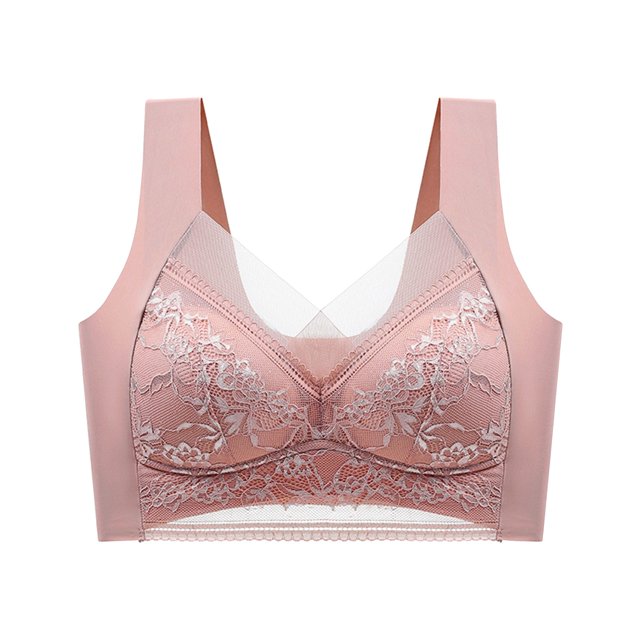 Kcodviy Women Lace Shaping Cup Push Up Bras Shoulder Strap Large Size Womens Sports Bra Pack Underwire Bra Women Bras Plus Size Pack Women Bra Small Sports Bras for Women