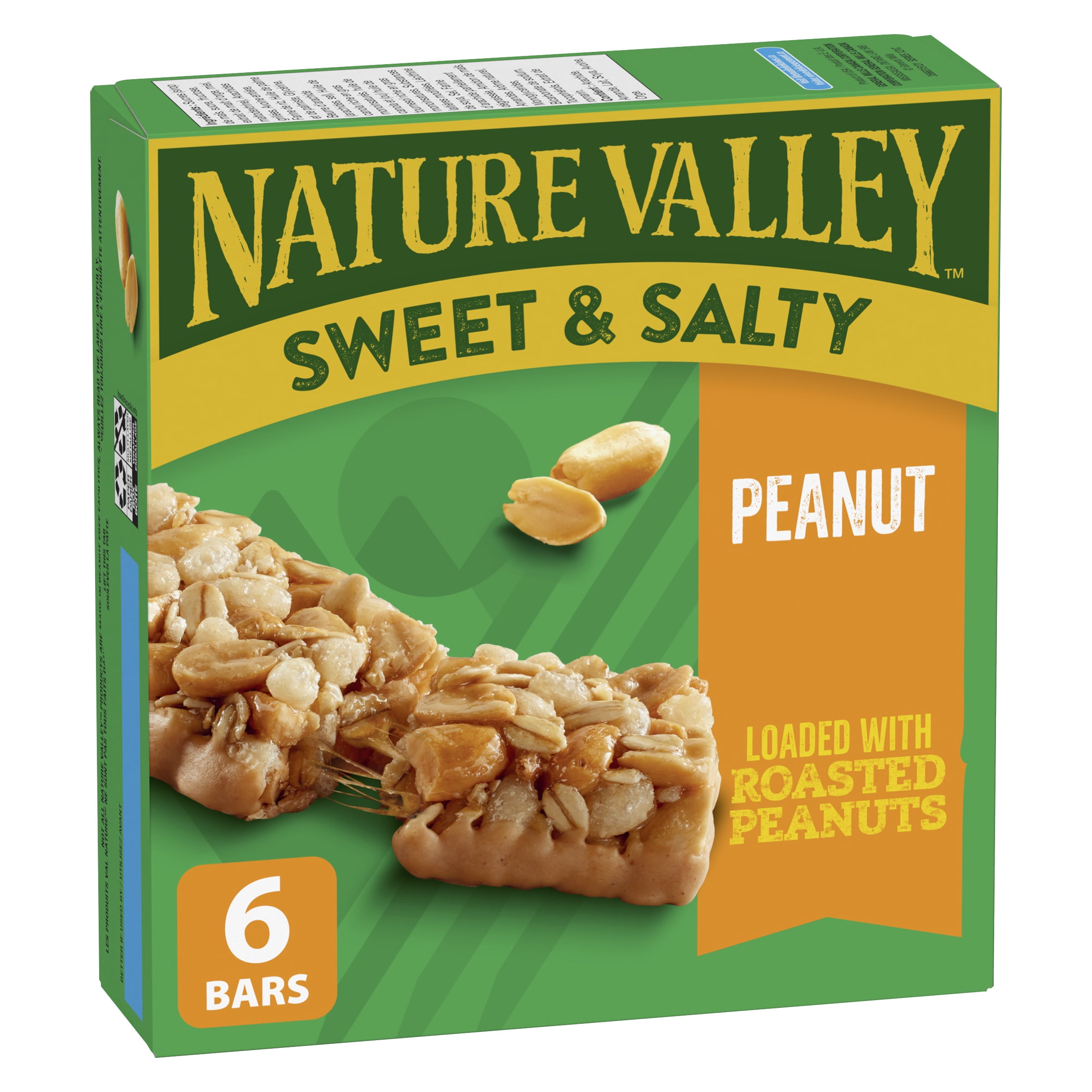 Nature Valley Barres Granola, Noix Sucrées et Salées, Arachides, 6 Barres