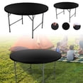 thumbnail image 1 of Nappe Ronde Élastique pour Salle à Manger, Tissu Polyester Extensible, Housse de Table Décorative pour Fêtes, Banquets et Rassemblements à la Maison, 1 of 6