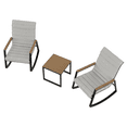 thumbnail image 4 of Mainstays 3-Piece Steel Outdoor Rocker Chat Set, Grey, 4 of 11