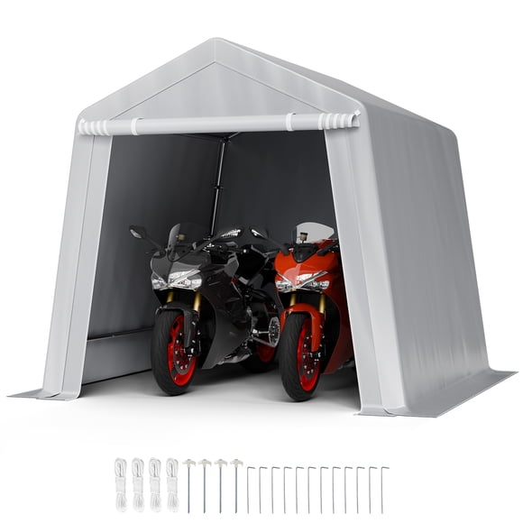VEVOR Abri de Rangement Extérieur Abri 8 X 8 Pi Imperméable Auvent Portable Abri d'Auto Tente