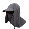 thumbnail image 1 of Sun Hat Summer Outdoor Hat Sun Protection Hat Windproof Breathable Hat Removable Face Neck Visors Cover Flap Folding Sun Hat Baseball Cap for Women Men, 1 of 8
