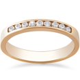 thumbnail image 1 of Bague de Mariage pour Femme en Or Rose 14k avec Diamants Ronds 1/4 Ct, Serti en Rail, 1 of 2