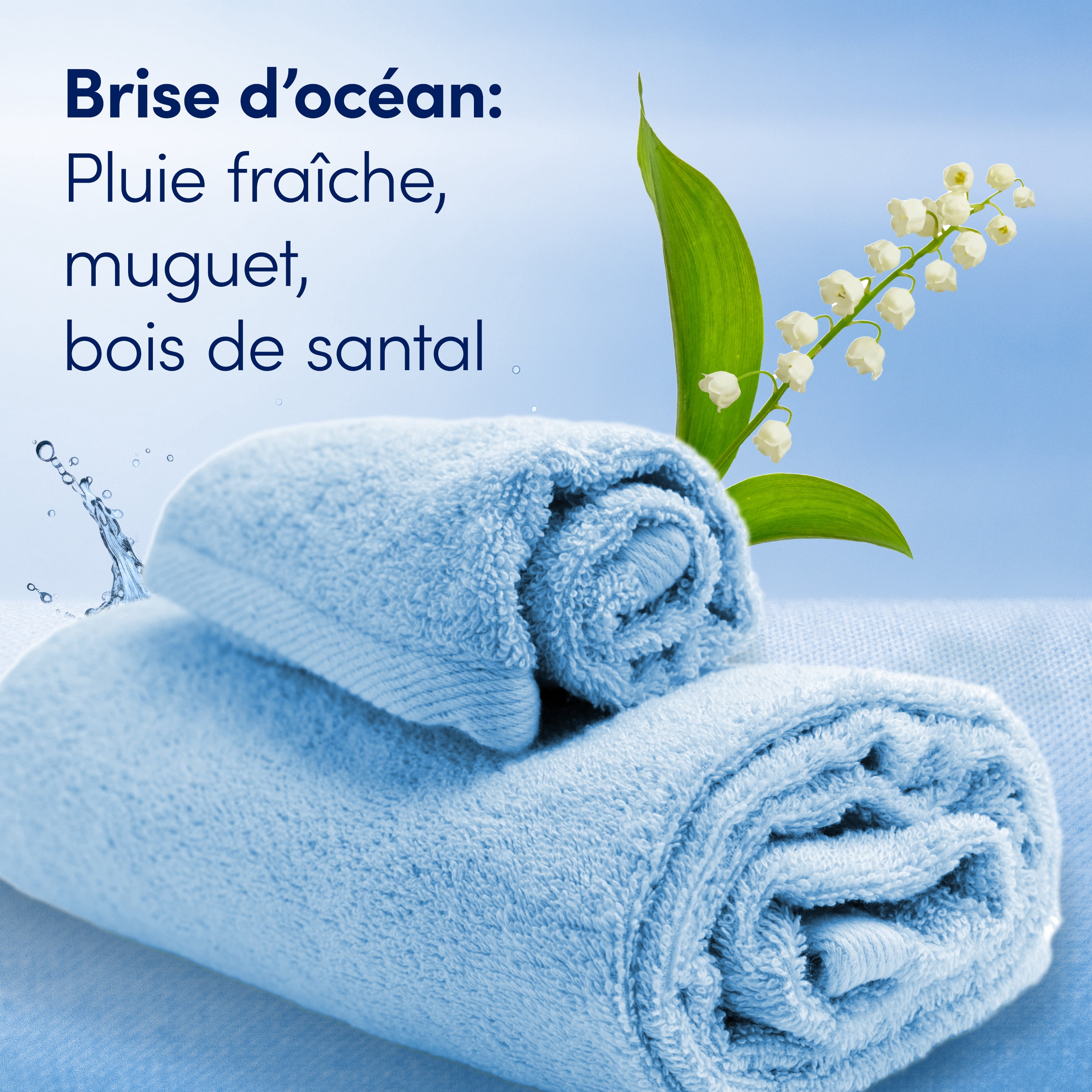 Assouplissant textile liquide Downy Doux et Frais, parfum Brume océanique, assouplissant textile liquide conçu pour être doux pour la peau, 138 brassées, 2,76 L