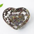 thumbnail image 1 of CQCYD Heart Shaped Resin Bowl, Transparent Jewelry Dish, Decorative Organizer For Rings Earrings, Beautiful Patterned Craft Display, Valentine's Day Gift, 1 of 7