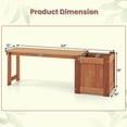 thumbnail image 3 of Costway 2 PCS Hardwood Flower Box with Bench Spacious Seat Open-ended Bottom Perfect, 3 of 8