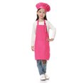 thumbnail image 1 of TOPTIE Kids Apron and Chef Hat Set, Adjustable Cotton Child Cooking Kitchen Apron, S-XXL-Hot Pink-XL, 1 of 8
