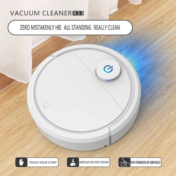 Dvkptbk Robot Vacuum And Mop Combo, 3 In 1 Robotic Vacuum Cleaner with Watertank/Dustbin/Brush, Blocked By Hair, Remote/App, Ideal for Hard Floor/Pet