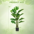 thumbnail image 2 of Gymax 2-Pack 5 ft Artificial Tree Potted Fake Faux Monstera Deliciosa Plant Home Office, 2 of 10