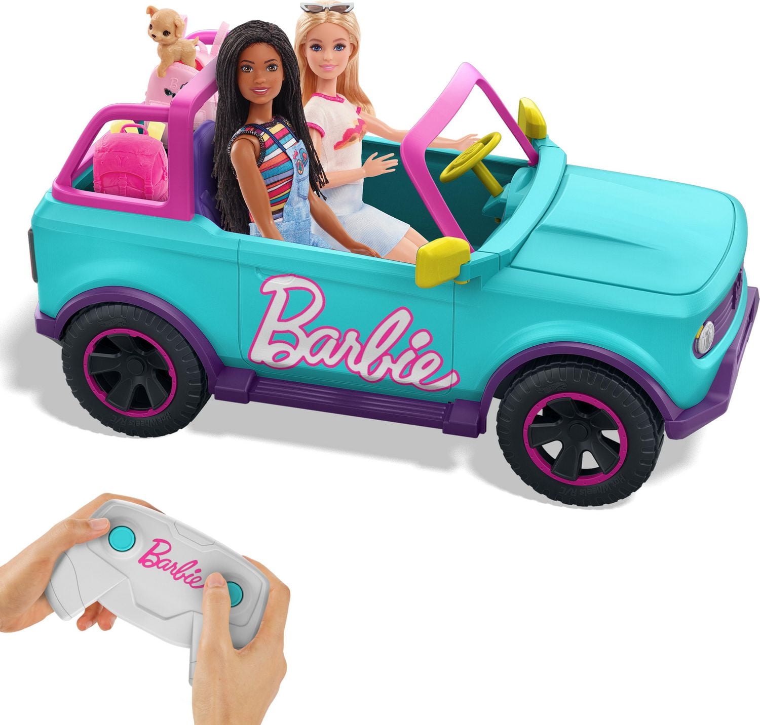 Hot Wheels  Barbie  Véhicule téléguidé  VUS et autocollants