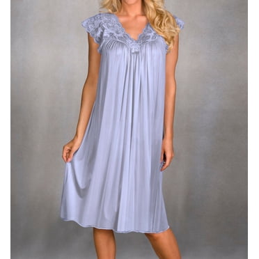 Women's Shadowline 36737 Silhouette Gown (Peri Frost M)