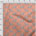 thumbnail image 2 of oneOone Polyester Lycra Fabric Fox Block Print Sewing Fabric BTY 56 Inch Wide, 2 of 4