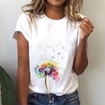 thumbnail image 2 of T-shirts d'Été Décontractés pour Femmes, Col Rond, Manches Courtes, T-Shirt Graphique Tendance, Basique, Confortable, Coupe Ample, Chemisiers pour Femmes, Chandail, 2 of 6