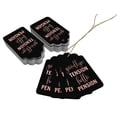 thumbnail image 3 of Inkdotpot Pack Of 50 Real Rose Gold Foil Paper Tags Good Bye Tension Hello Pension Retirement Favor Hang Tags, 3 of 6