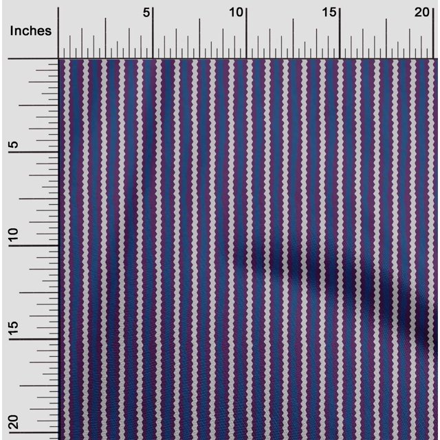 oneOone Cotton Flex Fabric Stripe Block Printed Fabric 1 Yard 40 Inch Wide