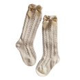 thumbnail image 4 of Chaussettes Hautes Jusqu'aux Genoux pour Fille, Crotchet, Ajourées, Nœud, Bas Tube, 4 of 6