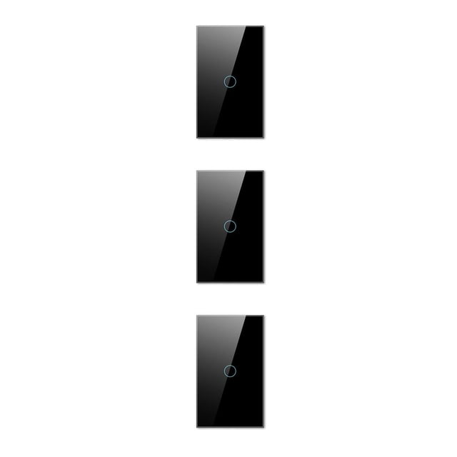 QualitChoice US Smart Home WiFi Tuya Touch Switch 433.92MHz APP Remote Control Sensor Tempered Glass Panel Switches Improvement US Plug 3Set