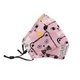 thumbnail image 3 of ZheElen Children Mask Breathable Cotton Cartoon Mouth Face Cover with Filter Small Car with Valve Bow tie bear 1Set, 3 of 6