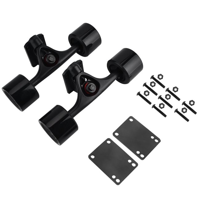 Skateboard Truck, Skate Roue Riser Camion avec Roue de Skate, 2Pcs/Set Roue Riser Pad Débutant Durable pour Skateboard Outil Combo Starter Ensemble Patins de Skateboard