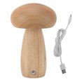 thumbnail image 2 of Haofy Birch Wood Mushroom Lamp with USB Rechargeable, Touch Control Dimmable Bedside Light for Home Decor, 2 of 8