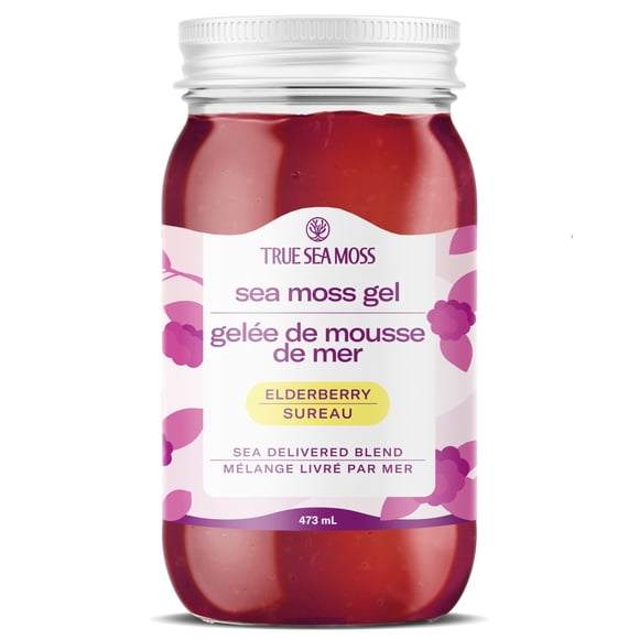 TrueSeaMoss Sea Moss Gel - Alternative Form of Sea Moss - Elderberry Irish Sea Moss Gel - 473 ml (16 fl oz)