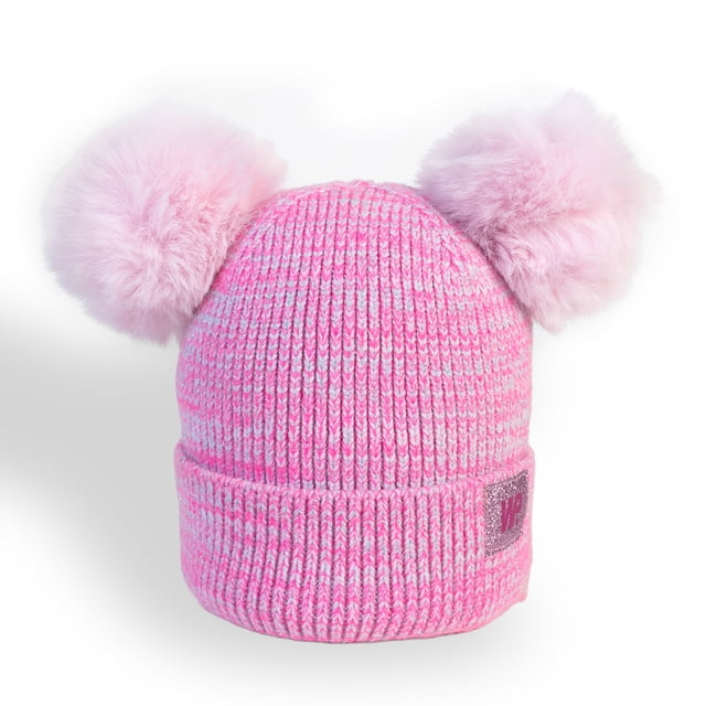 Fffffrf WinterProof Double Pom Dream Bubble Pink Knit Toque - Walmart.ca