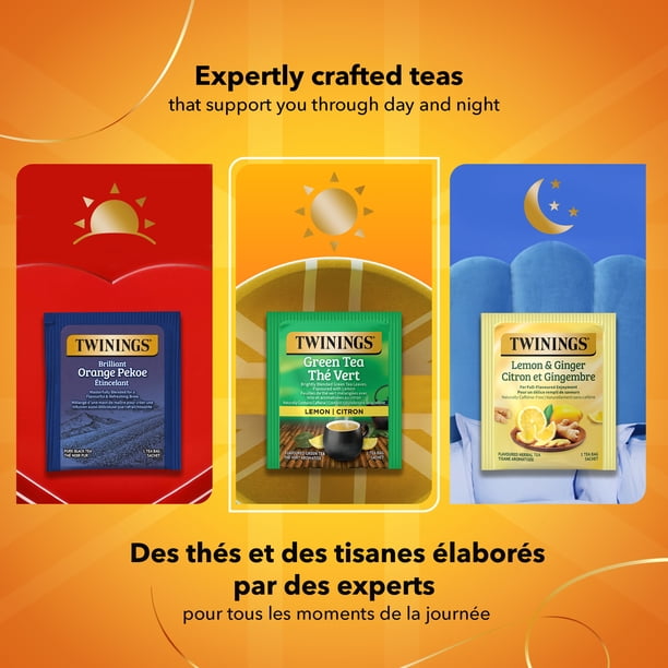 Twinings Green Tea Lemon Tea Bags, Bright & Citrusy, Naturally